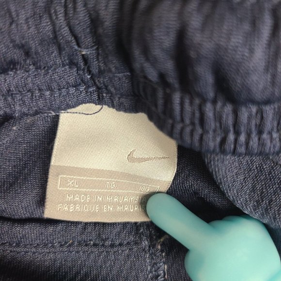 Vintage Nike‎ Shorts Men Size Xl Blue Drawstrings  Basketball Swoosh Oversize - Picture 2 of 10